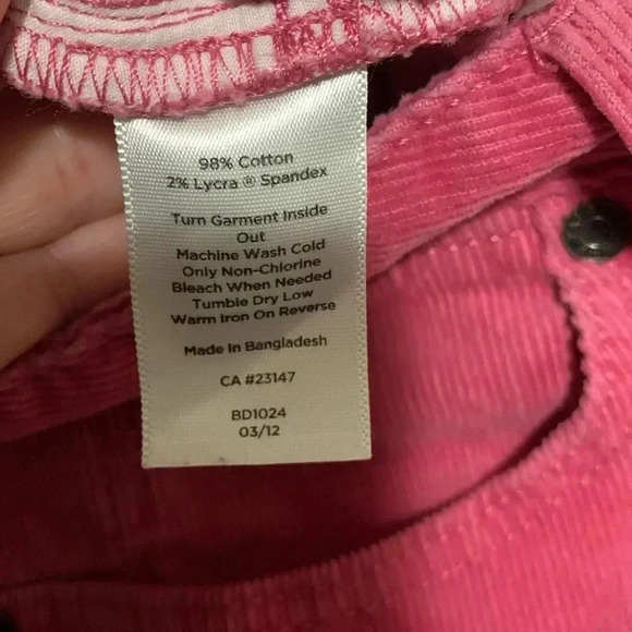 Women’s Talbots Heritage Corduroy Pink Straight Leg  Pants Size 8 EUC - Picture 8 of 8